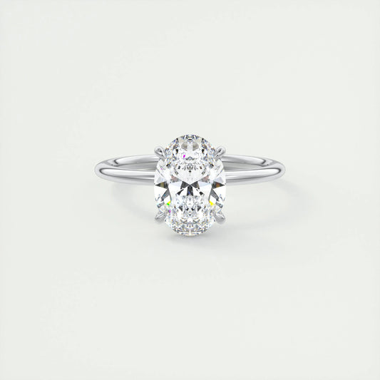 Solitaire Engagement Ring Featuring 1.91 CT Round Moissanite 1