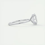 Hidden Halo Engagement Ring Featuring 1.91 CT Oval Moissanite 3