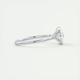 Solitaire Engagement Ring Featuring 1.91 CT Oval Moissanite 2