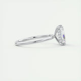 Hidden Halo Engagement Ring Featuring 2.10 CT Radiant Moissanite 2