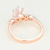 Cluster Engagement Ring Featuring 1.33 CT Oval Moissanite 5