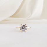 1.50 CT Cushion Shaped Moissanite Pave Engagement Ring