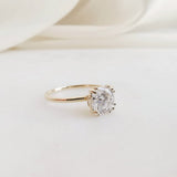 1.50 CT Cushion Shaped Moissanite Multi Stone Engagement Ring 2