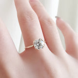 1.50 CT Cushion Shaped Moissanite Multi Stone Engagement Ring 6