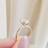 1.60 CT Cushion Shaped Moissanite Solitaire Engagement Ring 4