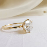 2.0 CT Cushion Shaped Moissanite Solitaire Engagement Ring 2