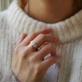 1.50 CT Oval Shaped Moissanite Three Stone Engagement Ring 9