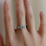 1.50 CT Cushion Shaped Moissanite Solitaire Engagement Ring 22