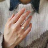 1.36 CT Pear Shaped Moissanite Solitaire Engagement Ring 18