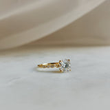 1.20 CT Round Shaped Moissanite Vintage Pave Engagement Ring