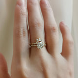 1.20 CT Round Shaped Moissanite Vintage Pave Engagement Ring