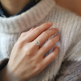 1.20 CT Round Shaped Moissanite Vintage Pave Engagement Ring