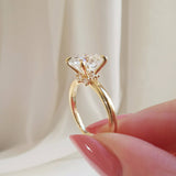 2.50 CT Round Shaped Moissanite Multi Stone Engagement Ring 4