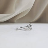 2.0 CT Round Shaped Moissanite Pave Setting Engagement Ring 14