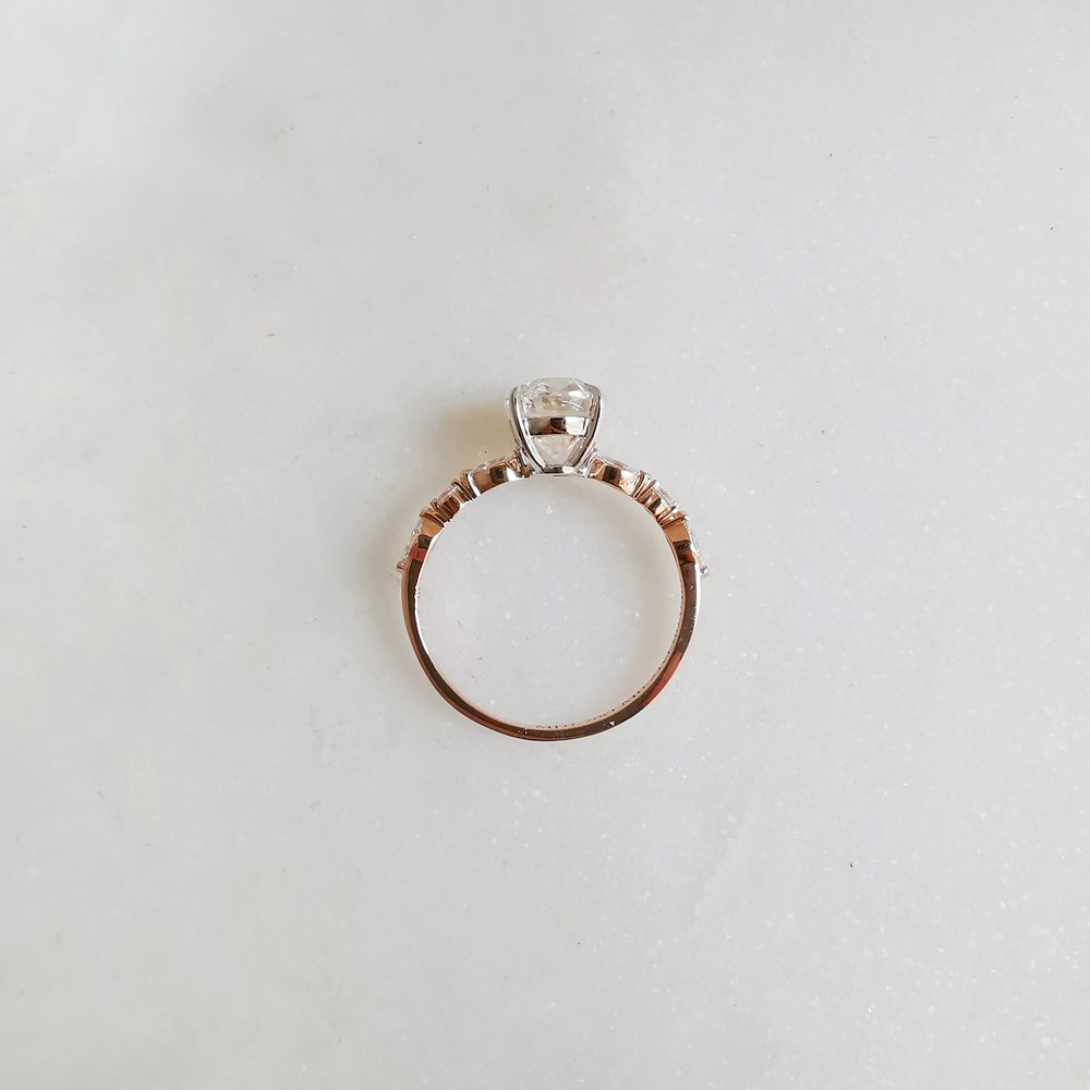 1.70 CT Oval Shaped Moissanite Pave Engagement Ring 19