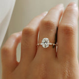 1.70 CT Oval Shaped Moissanite Pave Engagement Ring 5