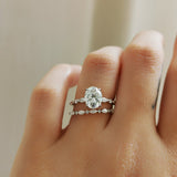 1.70 CT Oval Shaped Moissanite Pave Engagement Ring 8