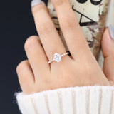 Pave Engagement Ring Featuring 1.33 CT Oval Moissanite 2