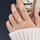1.33 CT Oval Moissanite Twisted Shank Bridal Ring Set
