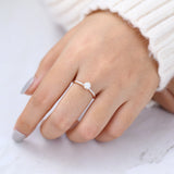 Pave Engagement Ring Featuring 0.41 CT Round Moissanite 2