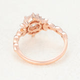 Cluster Engagement Ring Featuring 0.90 CT Round Moissanite 5