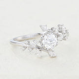 0.41 CT Round Shaped Moissanite Art Deco Engagement Ring 3