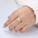 Pave Engagement Ring Featuring 0.88 CT Round Moissanite 6