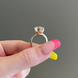 5.0 CT Round Shaped Moissanite Solitaire Engagement Ring 4