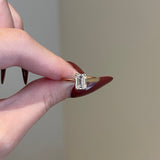 1.0 CT Emerald Shaped Moissanite Solitaire Engagement Ring 1