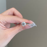 2.0 CT Round Shaped Moissanite Solitaire Engagement Ring 1