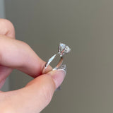 2.0 CT Round Shaped Moissanite Solitaire Engagement Ring 4