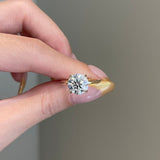 3.0 CT Round Shaped Moissanite Solitaire Engagement Ring 1