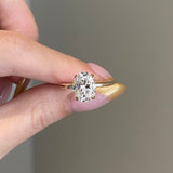 3.0 CT Oval Shaped Moissanite Solitaire Engagement Ring 1