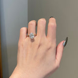 3.50 CT Oval Shaped Moissanite Solitaire Engagement Ring 2