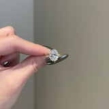 3.50 CT Oval Shaped Moissanite Solitaire Engagement Ring 1