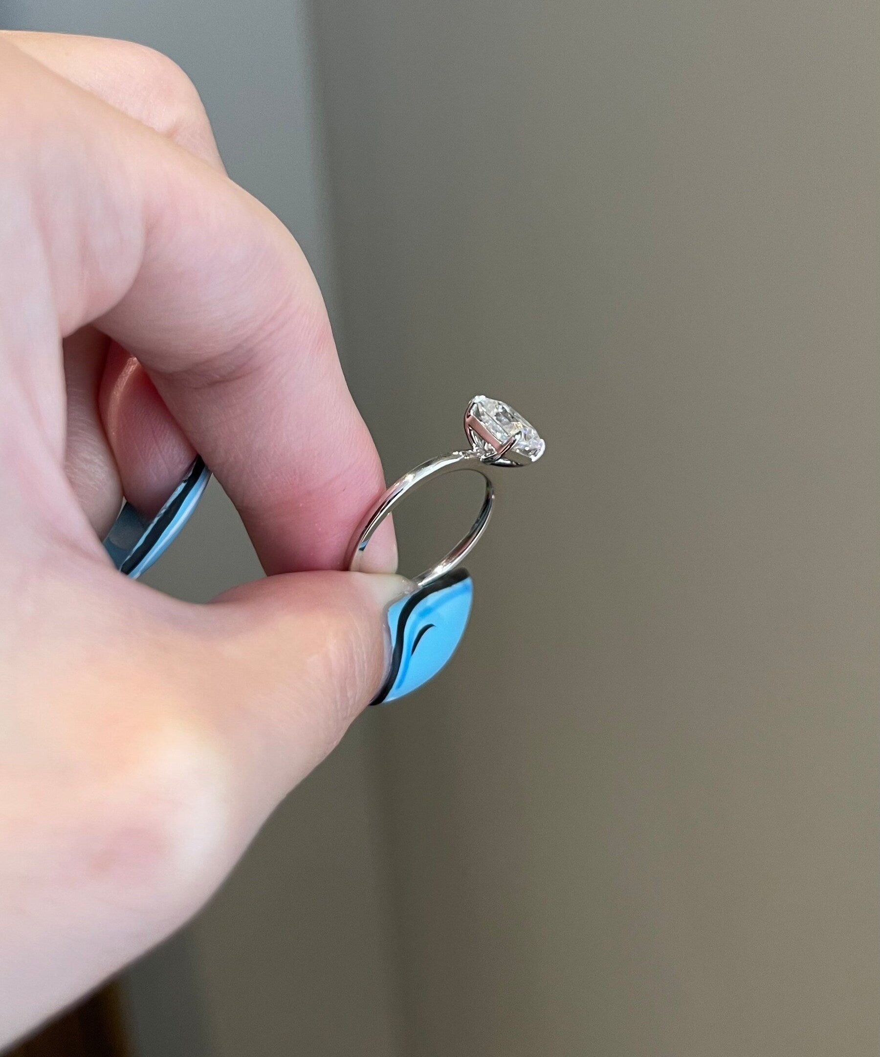 1.50 CT Radiant Shaped Moissanite Solitaire Engagement Ring 1