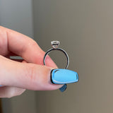 1.50 CT Radiant Shaped Moissanite Solitaire Engagement Ring 5