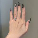 3.50 CT Oval Shaped Moissanite Solitaire Engagement Ring 3