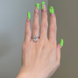 4.0 CT Oval Shaped Moissanite Solitaire Engagement Ring 3
