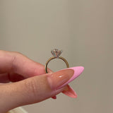 2.50 CT Round Shaped Moissanite Solitaire Engagement Ring 5