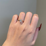 1.0 CT Emerald Shaped Moissanite Solitaire Engagement Ring 2