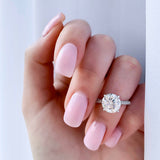 2.5 CT Round Cut Hidden Halo & Pave Setting Engagement Ring 2