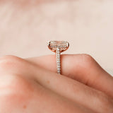 5.5 CT Radiant Cut Pave Setting Moissanite Engagement Ring 2