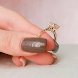 1.5 CT Emerald Shape Hidden Halo Moissanite Engagement Ring 4