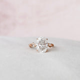 5.0 CT Oval Shape Twig Pave Style Moissanite Engagement Ring 5