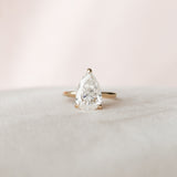 2.5 CT Pear Cut Hidden Halo Moissanite Engagement Ring 3