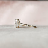 4.0 CT Emerald Shape Hidden Halo Moissanite Engagement Ring 5