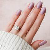 3.5 CT Radiant Shape Pave Moissanite Engagement Ring 1