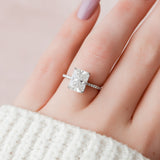 3.5 CT Radiant Shape Pave Moissanite Engagement Ring 9
