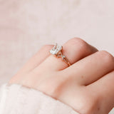 2.0 CT Radiant Shape Twig Pave Moissanite Engagement Ring 6
